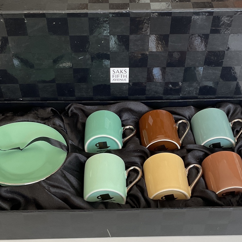 Saks Fifth Avenue Multicolor Espresso Mug Set. NWT - Picture 10 of 10